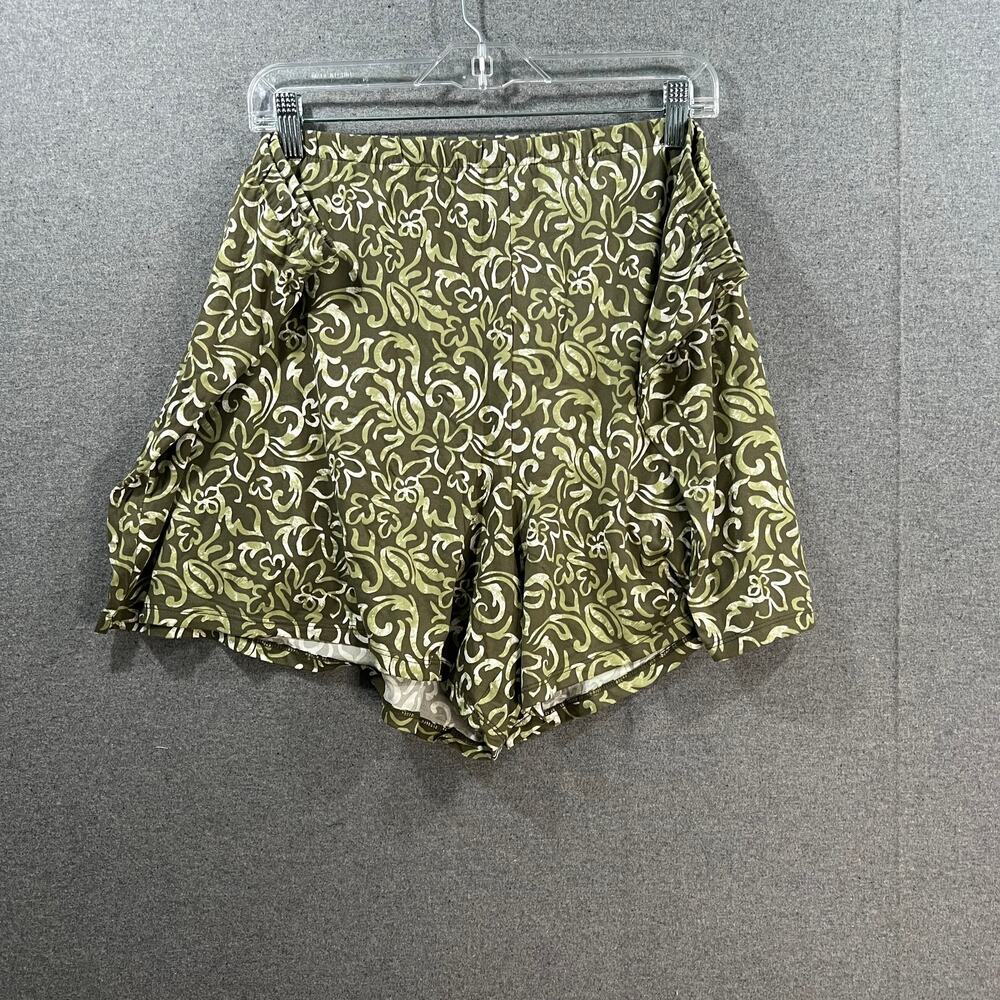 Anybody Lush Jersey Pull On Printed Shorts Olive/Hawaiian Size 2X